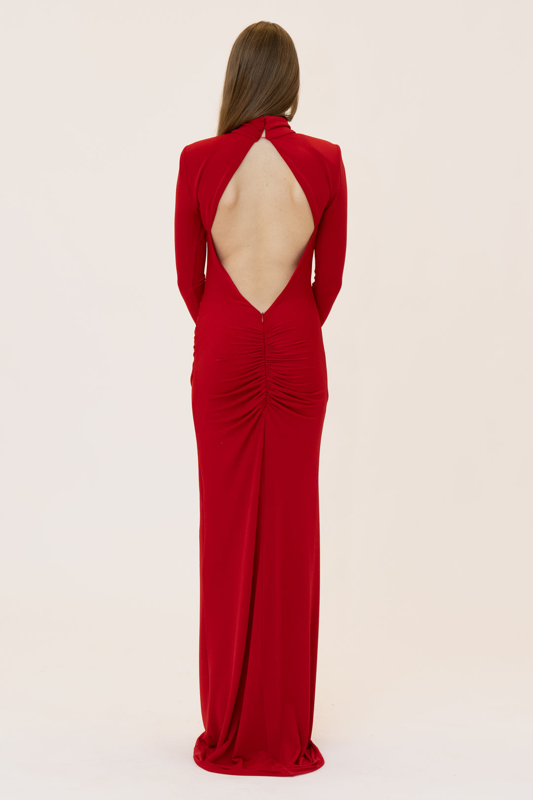 Abito Scollo Schiena Tessuto