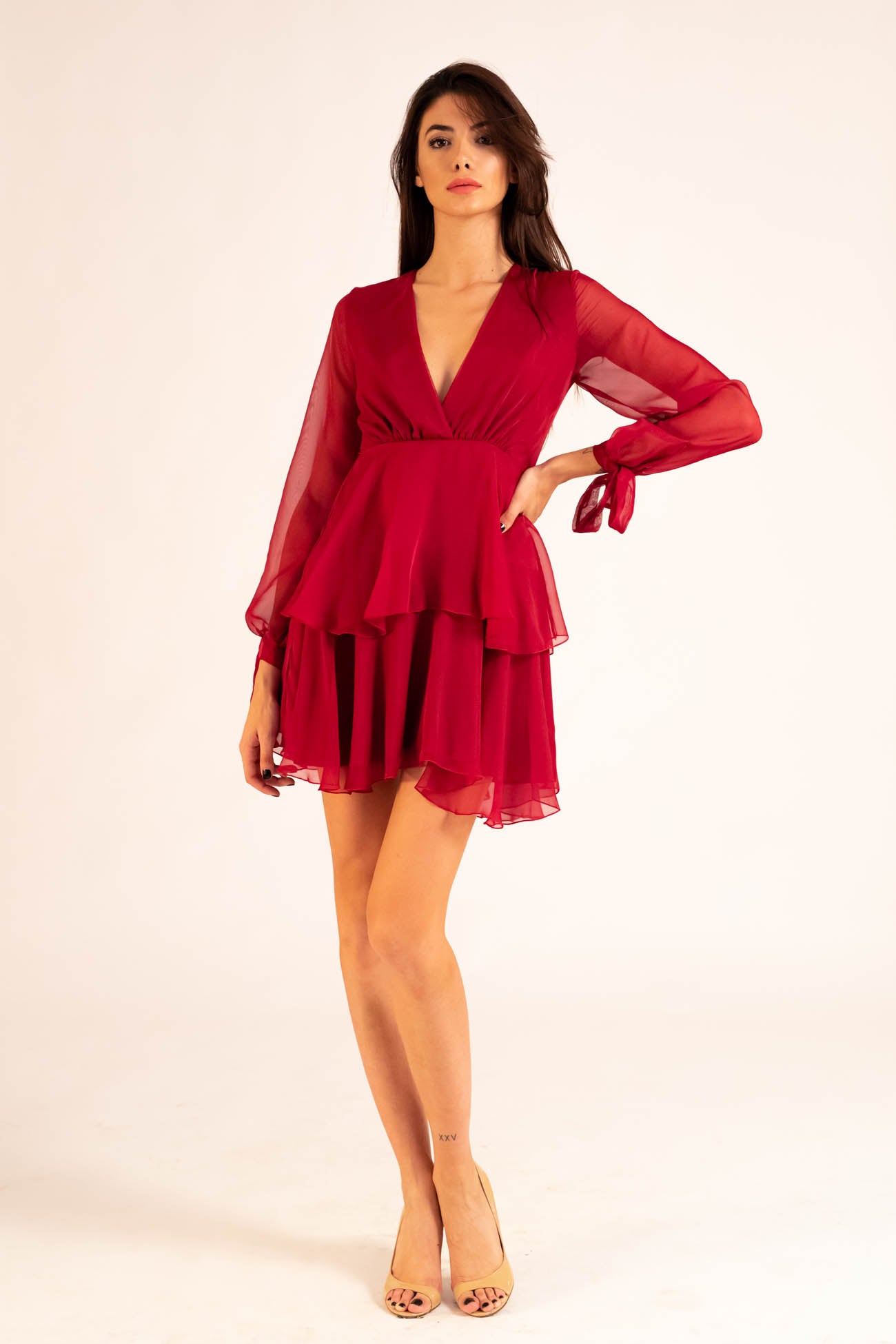 Abito Chiffon Balze