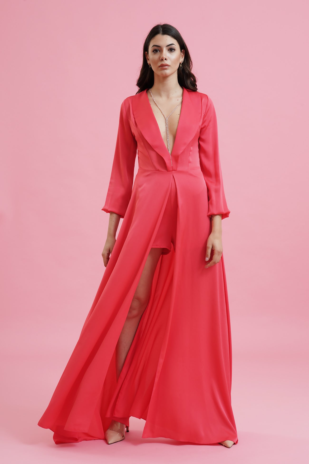 Abito elegante lungo con short