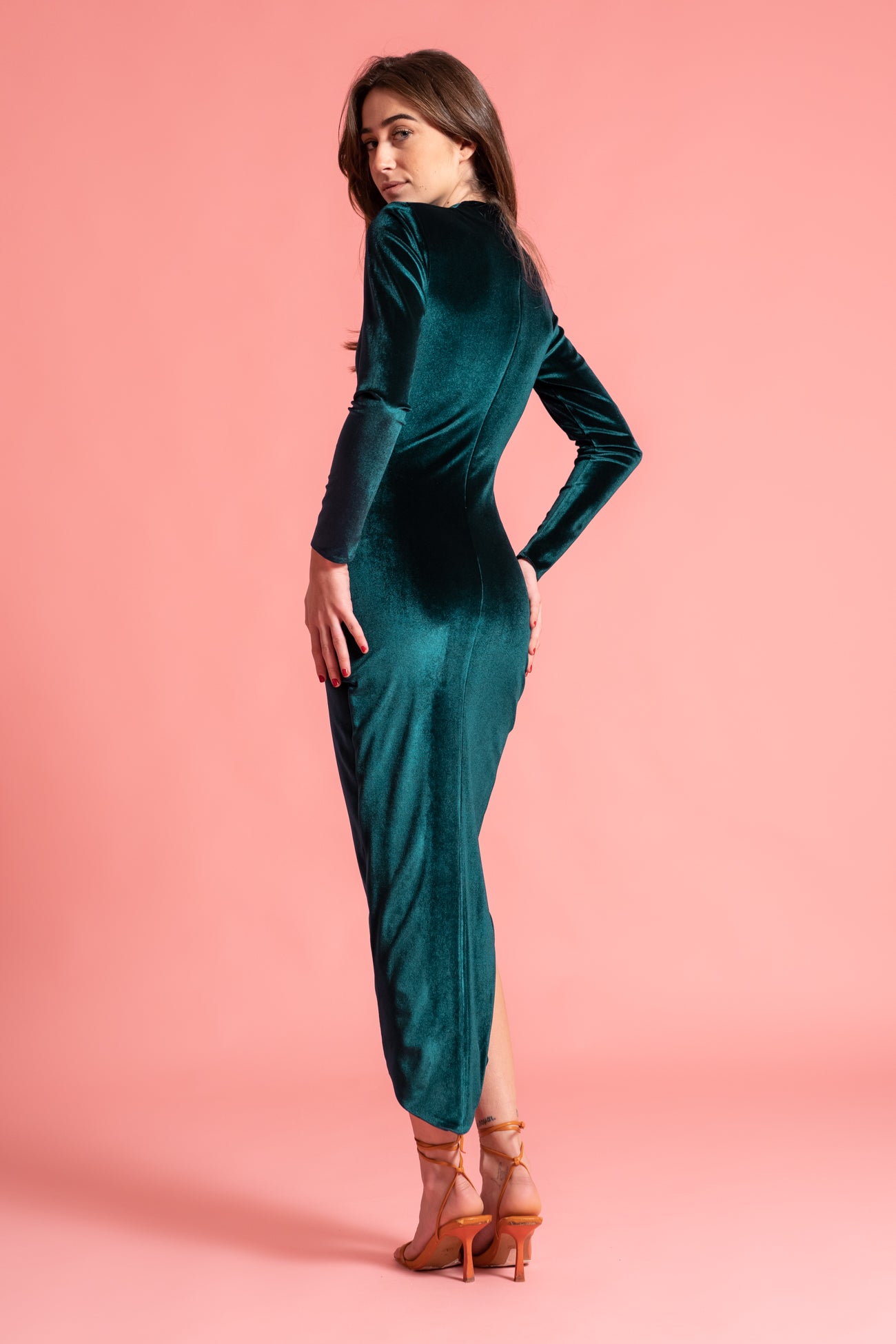 Abito velluto lungo hotsell